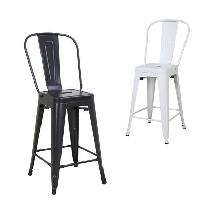 China Modern Reverberant Room Chair Modern Metal Bar Chair High-Back With Cool Color Outdoor Furniture Barstool for sale