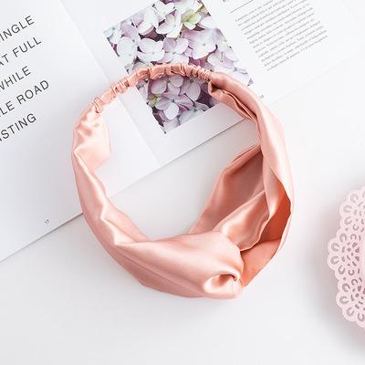 China Fashion headband mulberry silk scrunchie girls headbands custom luxury mulberry silk headband for sale