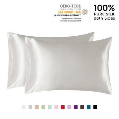 China 6a 100% pure silk breathable mulbery pillow case 22 momme silk pillowcase with zipper wholesale silk pillow case for sale