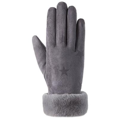 China Simple OEM ODM Women Custom Keep Warm Gloves Fur Winter For Women for sale