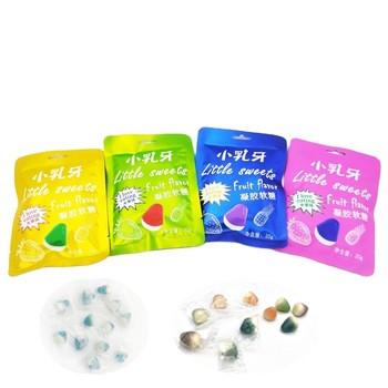 China Chinese manufacturer natural wholesale good packaging drop shape fruit gummy candy for sale