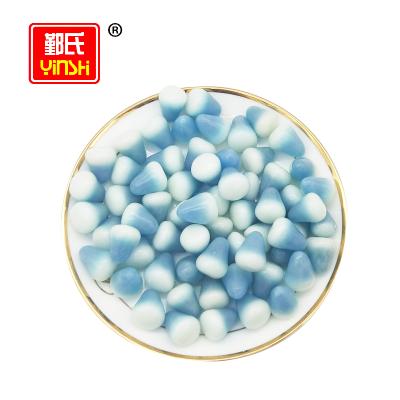 China China factory price drop shape blueberry double color natural gummy candy and white for sale