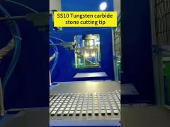 SS10 Sintered Blasting Tungsten Carbide Brazed Tips For Stone Cutting