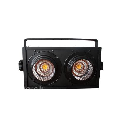 China Stage 2X100W LED Audience Blinder Warm & Cold White 2 Eyes COB Light For Live Show Event Stage Lighting for sale