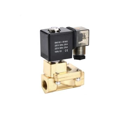 China PU225 Series General Chemical Resist Pilot Brass Diaphragm DC 12v High Pressure Solenoid Valve for sale