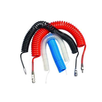 China 3M 6M 9M 12M 15M Polyurethane Custom Air Spiral Coil Flexible PE Flexible Spring Hose for sale