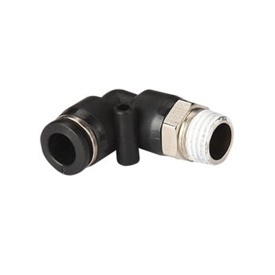 China Other Female Male Thread Tubing Fittings Elbow Pipe Fittings Quick Push To Connect 90 Degree Nickel Plated Elbow Plastic Air Fitting for sale