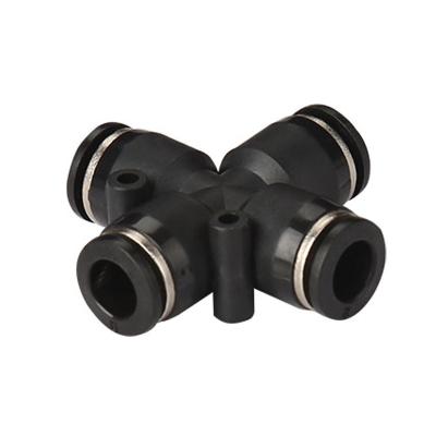 China Other 4 6 8 10 12 1/8 3/8 5/16 plastic 1/2 push in reducing equal thrust to connect 4 way pipe fittings cross for sale