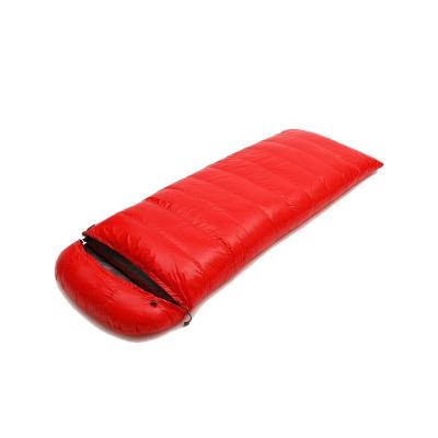 China Outdoor Camping Waterproof Ultra Light Comfort Type Cold Weather Travel Envelope Duck Down Sleeping Bag for sale