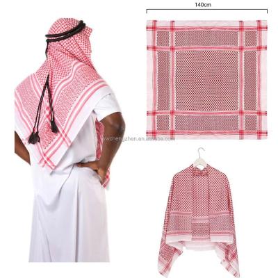 China Wholesale Dubai Headwear Nickel Shemagh Men Headscarf Headscarf Muslim Casual Arabic Wrap Head Cover Turban for sale