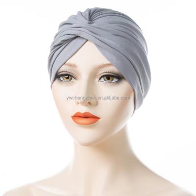 China Nickel Wholesale Candy Color Front Cross Muslim Hijab Jersey Hat Indian Hijab Fashion Stretch Head Scarf Covers Bottom Hair Cap for sale