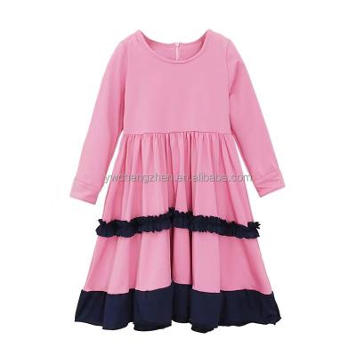 China Long Concise design Wholesale Muslim  Ramadan Eid Eid Islamic Muslimah Clothing Hijab  Tie Long-sleeved Solid Cotton Girls Dress for sale