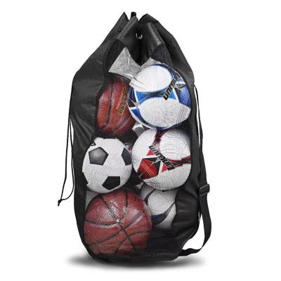 China Large Recyclable Single Shoulder Double Shoulder Net Bag Large Capacity Basketball Bag Football Storage Ball Bag for sale