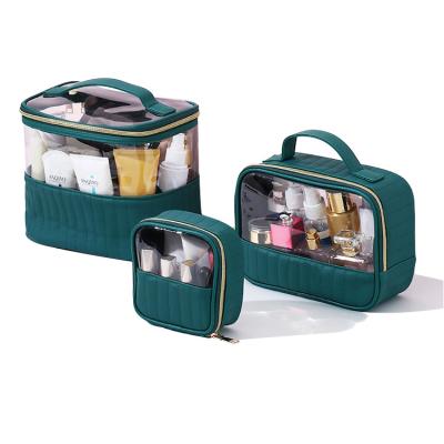 China Portable Fashion Toiletrie Bag Large Capacity Toiletries Storage Bag Traveling Separation Dry And Wet Toiletries Bag Transparent Waterproof for sale