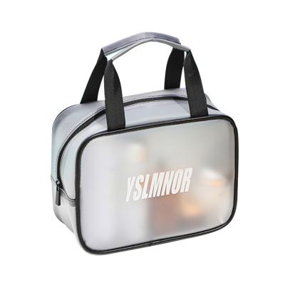 China 2020 New Fashion Travel Toiletry Bag Custom LOGO Zipper Storage Bag Single Waterproof Transparent PVC Cosmetic Bag for sale