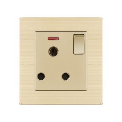 China 1 Gang 1 Way Square Round Corner Outlet UK Wall Power Socket Safety Wall Sockets 86*90mm for sale