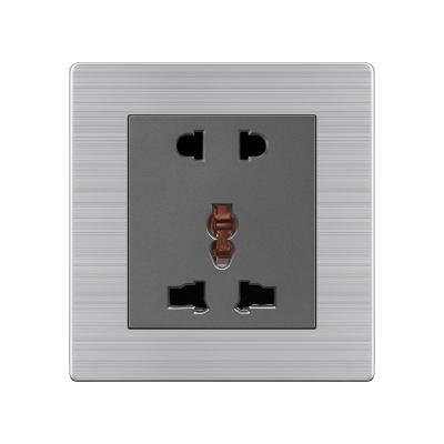 China Customized 13A Socket Electric Light Wall Button Switch With Led Indicator Light Electric Tomacorrientes Wall Sockets 86*90mm for sale