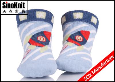 China Anti-slip Tube Blue Boy Trendy Design Newborn Baby Socks Cotton Comfortable and Healthy for sale