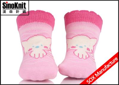 China Gerber Pink Infant Cute Cartoon Baby Boy Socks / Baby Girl Socks Anti-Bacterial for sale