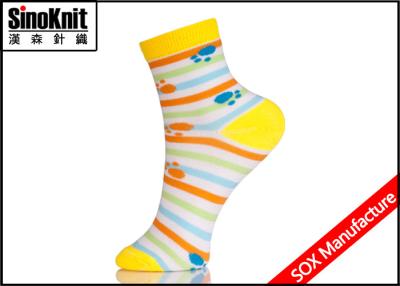 China Colorful Stripe Fancy Women Casual Socks /  Cute Ladies Leisure Socks for sale