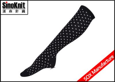 China Cotton Fashion Sexy Knee High Socks Spots Logo Women Trendy Jacquard Long Socks for sale