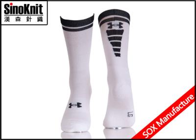 China White Cotton Over Size Socks with Knitting Pattern , Custom Anti-slip Sports Socks for sale