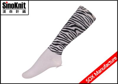 China Black And White Zebra Sexy Knee High Socks / Cotton Wholesale High Knee Socks for sale