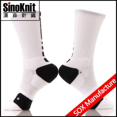 China Blank Sublimation Elite Basketball white Athletic Socks for Winter for sale