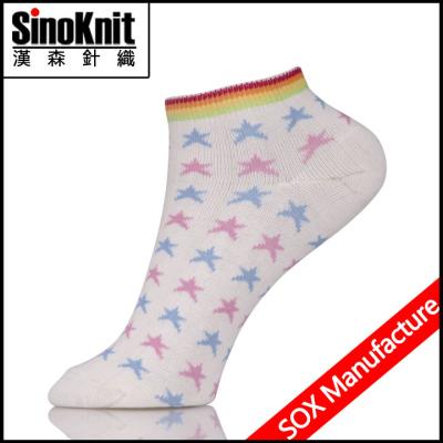 China Stars Pattern Ladies Ankle Socks With Free Size , knee high socks for sale