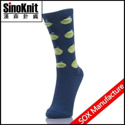 중국 Wearing Cotton Customized Sock 진한 파란색 3D 무릎 높은 양말 섹시한 숙녀 판매용