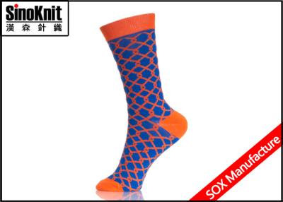 Chine Orteil/DESSUS/talon oranges de la chaussette de fantaisie de jacquard de modèle des chaussettes occasionnelles des hommes à vendre