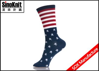 Chine Chaussette tricotée occasionnelle de profil sous convention astérisque de mode des chaussettes des hommes de drapeau de l'Amérique Etats-Unis à vendre