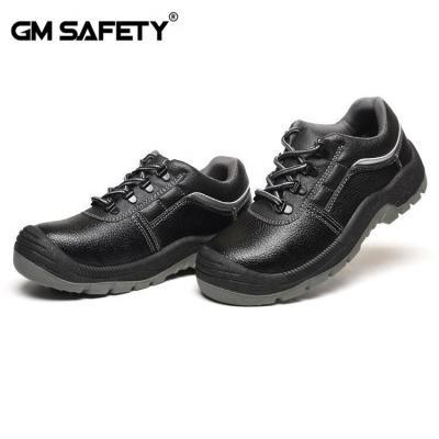 China Steel Cap Oil Resistant Toe Low Ankle Steel Toe Work Shoes Genuine Leather for sale