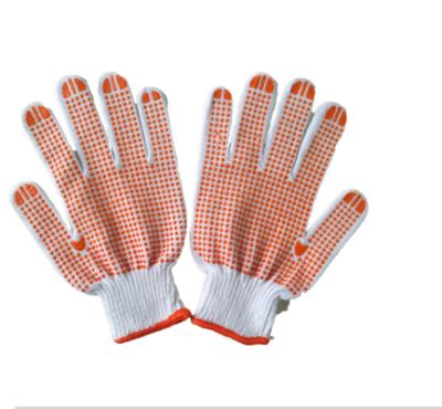 China Cotton Soft Comfortable Double Sides Work Hand PVC Dotted Cotton Gloves PG-13 for sale