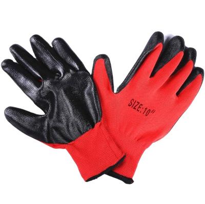 China Good Price Flexible Protection Safety Safety Leather Working Heavy Duty Nitrile Work Mittens for sale