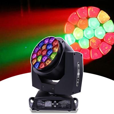 China OEM 19x15W LED Theme Park Dance Floor Lights Guangzhou Stage Light Buzz Moving Head Wash for sale