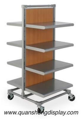 China garment rack with wooden mdf shelving for sale