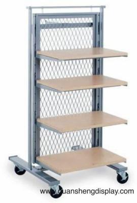 China Adjustable shelving rack with the wheels for sale