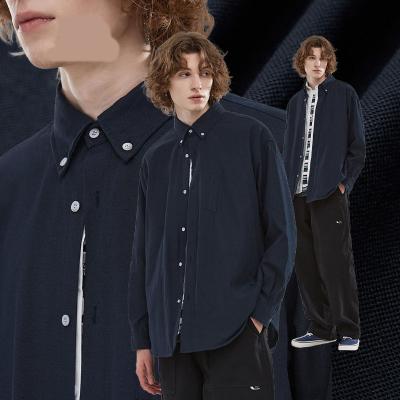 China Wholesale High Quality Fashion High Street Style Casual Loose Plain Breathable Men Long Sleeve Button Up Shirt for sale