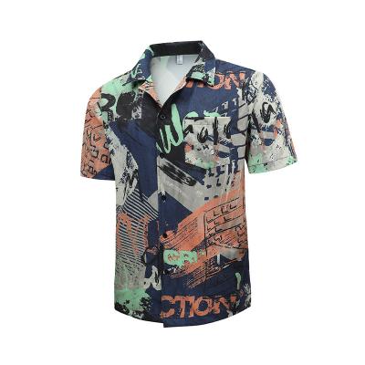 China Custom Printed Pattern Anti-pilling Plus Size Men's Beach Shirts Top Quality Breathable Custom Shirts Quick-Drying Shirts for sale