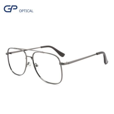 China Square Custom Logo Fashion Laser Optical Frames Metal OPTICAL FRAME Metal Ready Stock Eyewear Glasses for sale