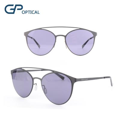 China New fashion sunglasses GP8090 fashion design good quality sunglass metal round colored polarized custom sunglasses for sale