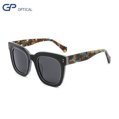 China Custom Logo Frame Luxury Unisex Acetate Frame Fashion Sunglasses The New Big Shading Sun Glass Sunglasses for sale