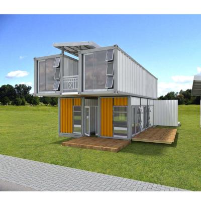 China 100% Wateproof Lightweight Soundproof Pre Made Quick Install Prefab Steel Structural Shipping Container House Construction for sale