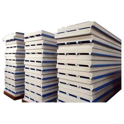 China Qingdao PU Building Polyurethane Insulated Color Steel Plate Galvanized Roof Sandwich Panel for sale