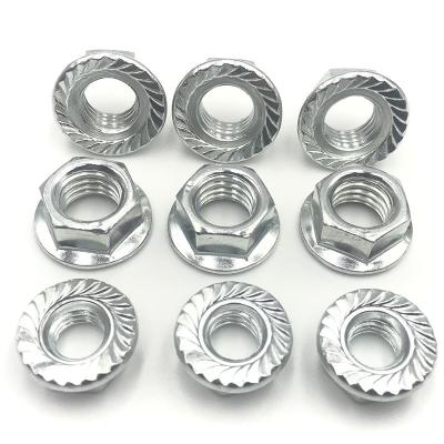 China Industry 304/201/316 Stainless Steel Flange Nut Hex Lock Nut Anti-Skid Packing Nut M3M4M5M6M8 for sale