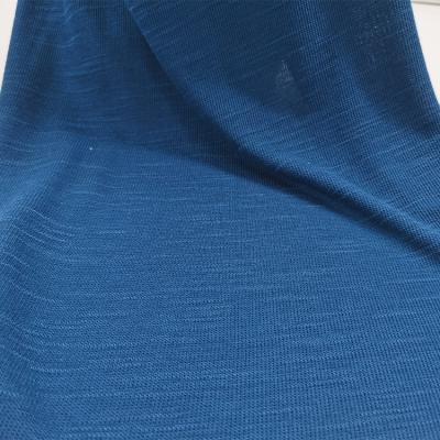 China QUICK DRY Custom Yarn Dyed Rib TC Stock Merino Fabric Single Knitting Tank Top Chinese Suppliers Custom Made for sale