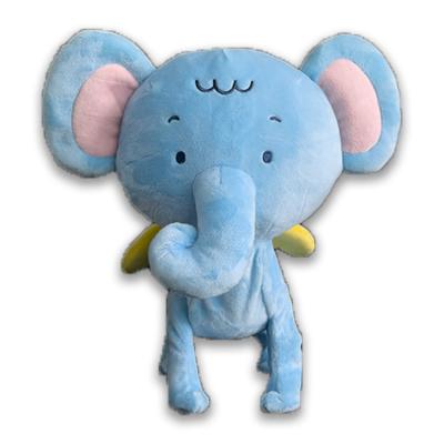 China Cute Plush OEM Blue Elephant Stuffed Toy OEM Factory For Kids Gift for sale