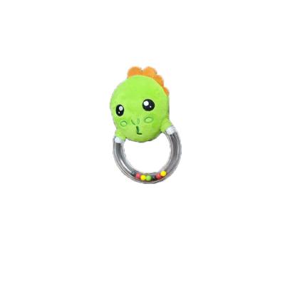 China Factory direct sale plush plastic rattle ring in cute dinosaur for sale