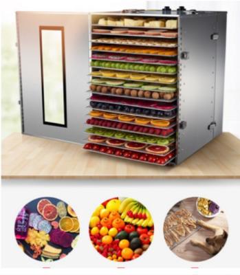 China High Efficiency Easy Operate New Stainless Steel 15 Tray Food Dehydrator Low Temperature Microwave Fruit Dehydrator for sale